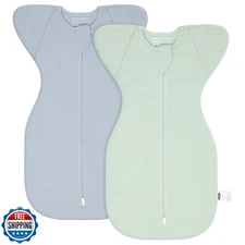 MEXXI Swaddle Baby Sleep Sack With Arms Up, 2 Pack Baby Transitional Swaddle 