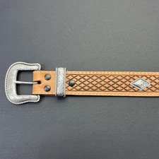 Nocona Belt Co Western Top Grain Leather Belt Size 32 Adult Unisex N2300248 NEW