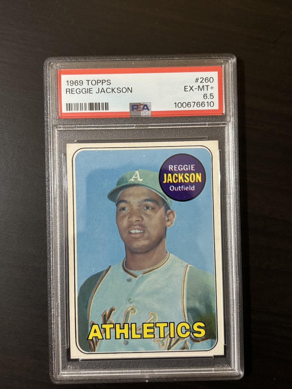 Reggie Jackson 1969 Topps Rookie #260 PSA 6.5 RC EX-MT+ Oakland A's Hall of Fame