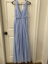 Davids Bridal Size 6 Bridesmaid Dress Prom formal dress Ice Blue Color
