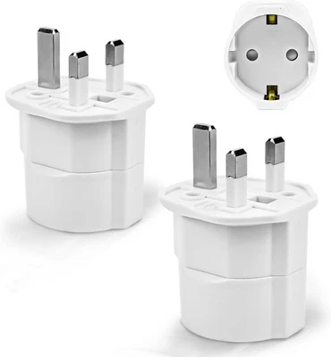 TOWKOM 2 Stück Reiseadapter UK Adapter England Deutschland Stecker Reisestecker Typ G