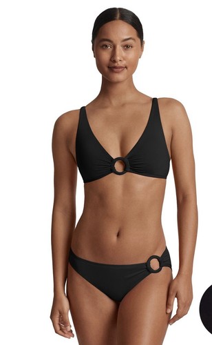 Lauren Ralph Lauren Macrame Ring Size 8 Black Bikini SET Bottoms & Top $175