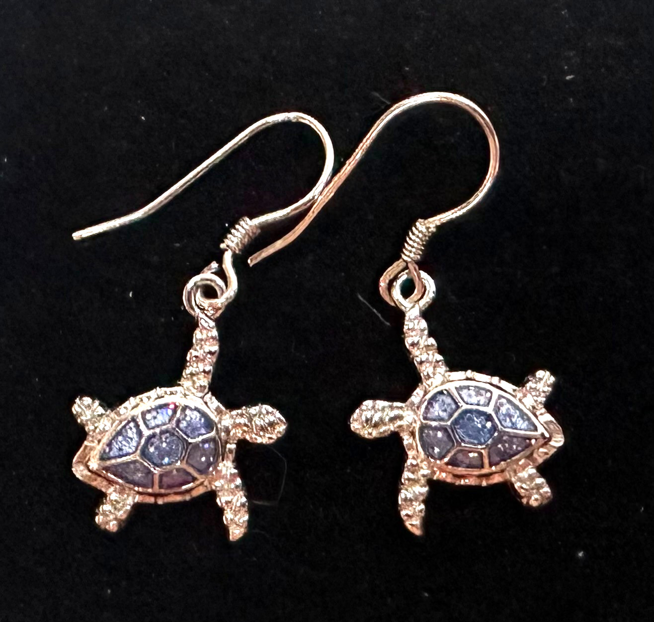 Vintage Turtle Earrings MARKED 925 Sterling Silver Jewelry Lot K