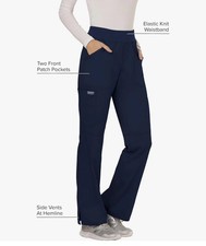 Large Women's Navy Blue Revolution Cherokee Workwear Scrub Pant T-52