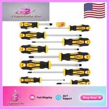 Durable Magnetic Screwdriver Set with Comfortable Grip - 11-Pieces Included