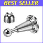 4-Pack Soft-Catch Magnetic Door Stoppers in Brushed Stainless Steel Finish
