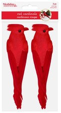 Craft Dcor Essentials Cardinals W/Gator Clip 5" 2/Pkg -Red - 5A002LV4-1GNJC