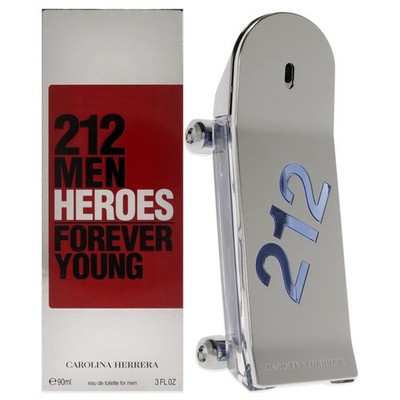Carolina Herrera 212 Heroes Forever Young EDT Spray Men 3 oz
