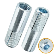 50PCS 1/2-13 Zinc-Plated Drop-In Anchors for Concrete – Heavy Duty Mounting