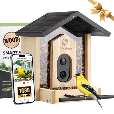 Bird Feeder with , Upgraded 1.5L Smart Birdhouse Al Identify for 10000 Plus S...