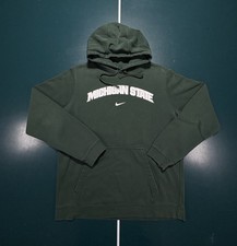 Nike Michigan State Spartans Hoodie Sweatshirt Men s Large Center Swoosh Green