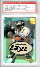 1999 Collectors Edge 1st Place Prosignature Authentics Duce Staley PSA 8 EAGLES