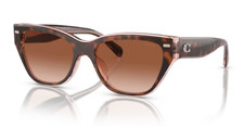 Coach CH571 HC8370U 574413 Sunglasses Women's Tortoise/Brown/Pink Gradient 54mm