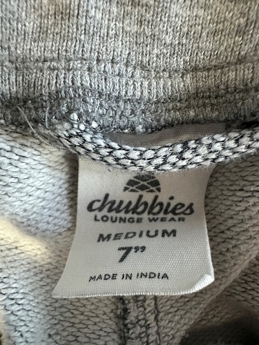 Pantaloncini Chubbies Grigio Medio The Hook 7" Courtside Lounge Coulisse 100% Cotone - Foto 5 di 10