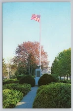 Maynard Massachusetts MA War Memorial Photochrome Postcard