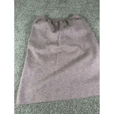 Vintage Pink Purple Tweed Knit A-Line Skirt Elastic Waist Womens Size 18