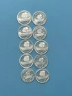 1 Gram Lot of (10) **.999 Silver Rounds.  Total weight ~ 10 grams