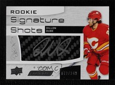 2018-19 Upper Deck Engrained Rookie Signature Shots 72/249 Dillon Dube Auto 4f5