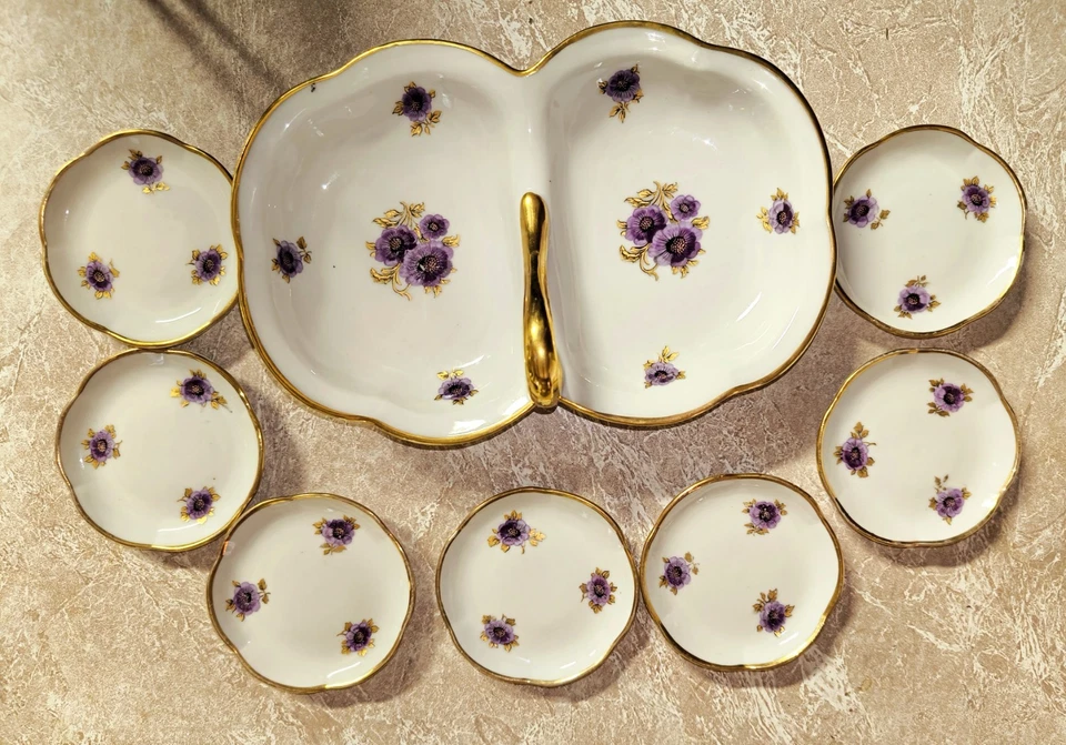 Anbietschale Set Für Konfekt / Pralinen Württemberg Porzellan Bauer & Pfeiffer - Bild 2 von 4