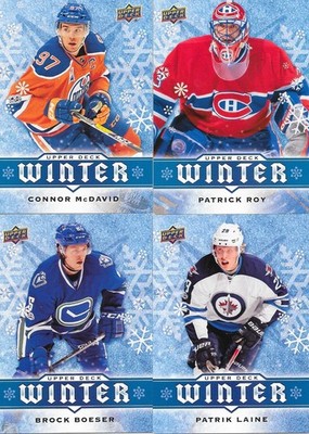 McDavid Roy Laine Boeser NHL Winter Stars Lot Upper Deck 2017 Hockey Cards Set