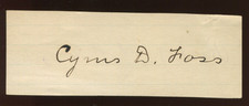Cyrus David Foss  Methodist bishop Signed Cut Bz2059