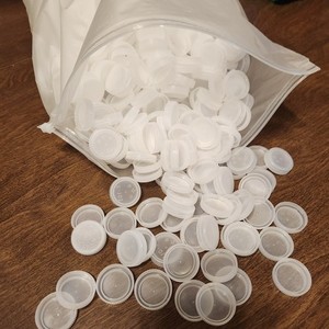 1300 PC Plastic Water Bottle Screw Caps Clear White Arts Crafts *Mult Avail READ