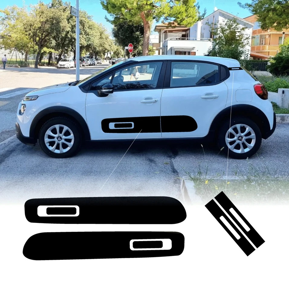 Adesivi Stickers Fasce laterali + Montanti Citroen C3 Auto tuning Sport - Imagen 4 de 4