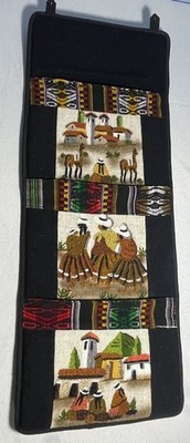 Peruvian Handwoven Tapestry Pockets Wall Hanging
