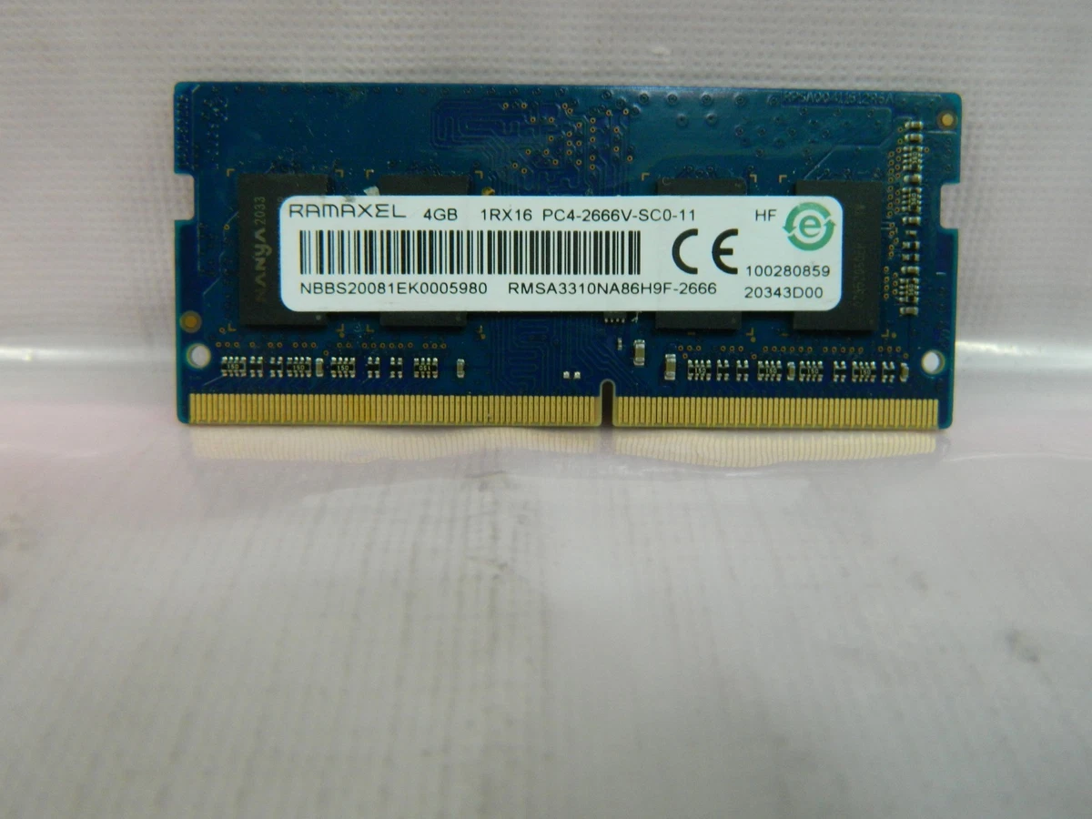DDR4 SDRAM Ramaxel 4 GB Capacity per Module Memory (RAM) for sale