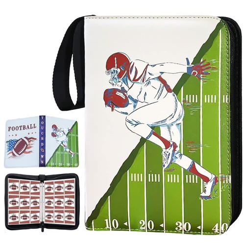 900 Football Card Binder for Trading Cards, Fit 900 Cards with 50 Sleeves 9-P...
