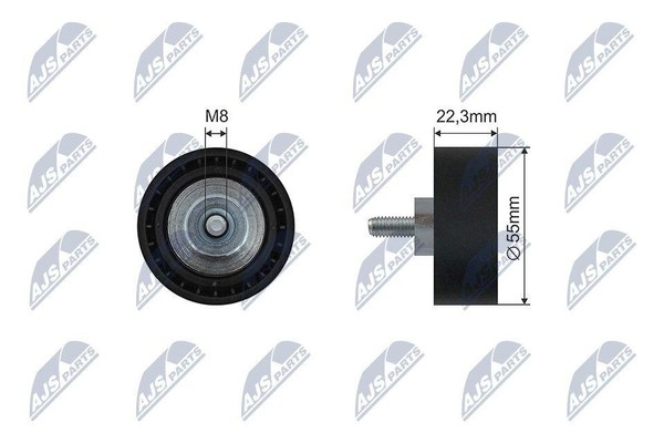 Original NTY Umlenk-/FüHrungsrolle Keilrippenriemen RNK-BM-067 FüR Mini-image