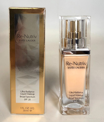 Estée Lauder Re-Nutriv Ultra Radiance Liquid Foundation - 1W0 Warm Porcelain NEW
