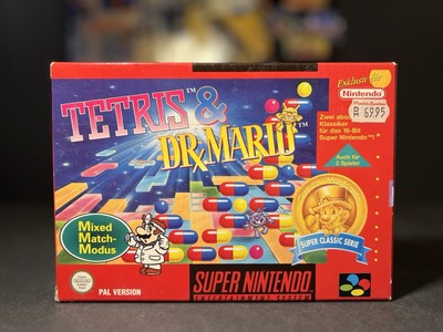 SUPER NINTENDO || TETRIS & DR. MARIO IN OVP + ANLEITUNG || SUPER ZUSTAND || SNES