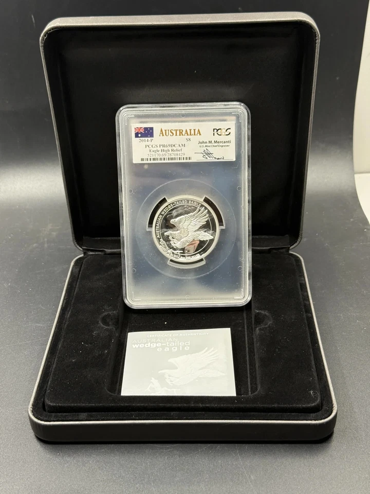 2014 Wedge Tail High Relief PCGS PR-69 DCAM Eagle High Relief Mercanti Signature - Image 3 of 4