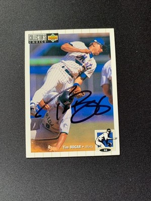 Tim Bogar Signed 1993 Upper Deck Collector's Choice Card New York Mets Auto COA
