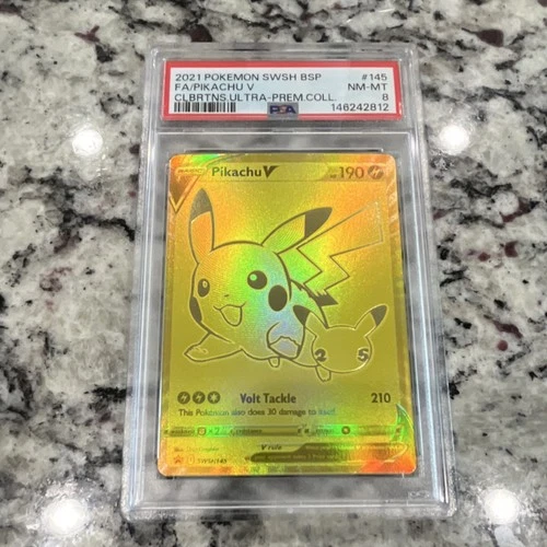 Pokémon Pikachu V Promo Holo SWSH145 PSA 8 2021 Sword & Shield