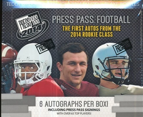 2014 PRESS PASS FOOTBALL HOBBY SEALED BOX 30 PACKS, 5 CARDS PER PACK