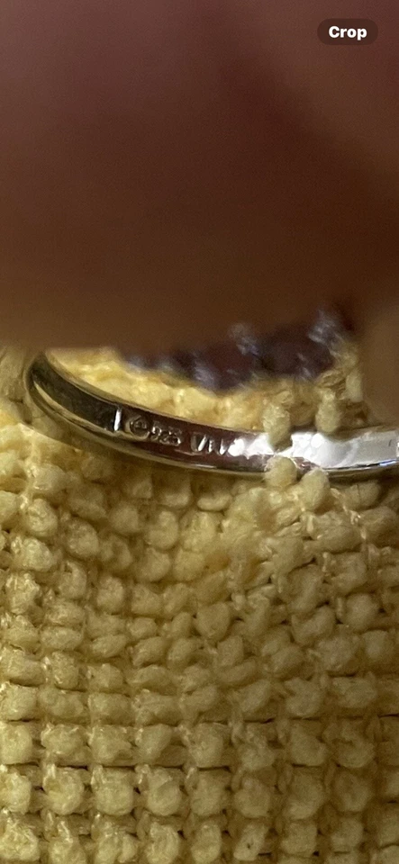 Swarovski Sterling Silver Platinum Flower Halo New Size 6 🇻🇳 - Image 2 of 4