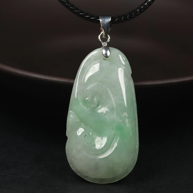 Certified Grade A 100 Natural Green Jadeite Jade Pendant
