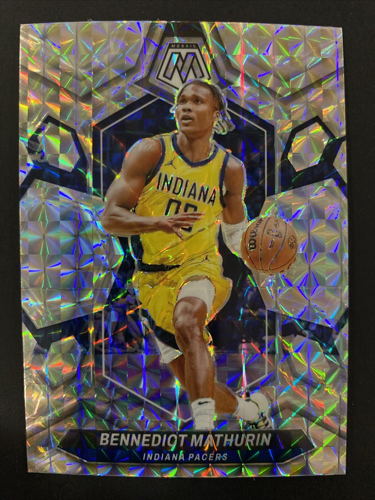 2023-24 Mosaic #71 Bennedict Mathurin Mosaic Prizm Indiana Pacers