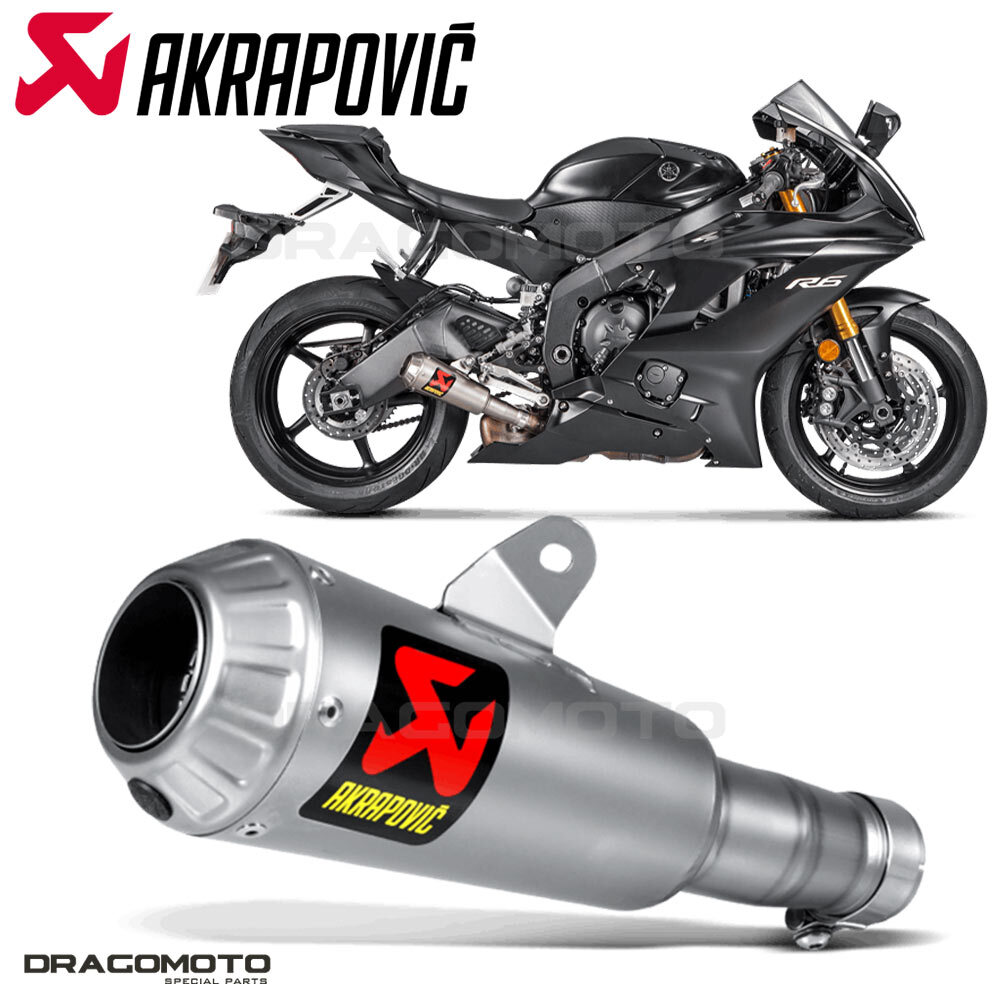 Pot échappement AKRAPOVIC YAMAHA R6 2008-2022 Silencieux Titane S-Y6SO10-AHBT