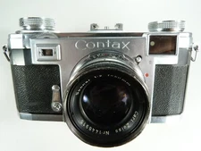 VINTAGE Zeiss Ikon CONTAX IIa 35mm Film Camera w C.ZEISS SONNAR 50/2 Lens.