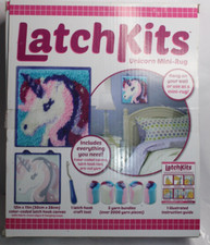 Kahootz Latch Kits Unicorn 12" X 11 " Mini Rug Latch Hook Craft Wall Hanging