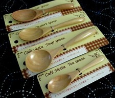 Japanese Wood Wooden Spoon tea soup dessert lacquer  SET