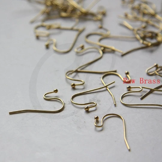 60 Piezas Latón Crudo - Ganchos para Pendientes Base Latón - 14x14mm (CW-448C-I-487) Foto 2 de 2