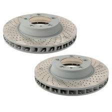 SHW Performance Pair Set of 2 Front 330mm Brake Rotors For 718 Boxter Cayman 911