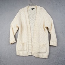 Sanctuary Cardigan Women’s XS Ivory Chunky Knit Wool Blend Oversized