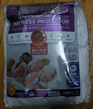 Sleep Safe Premium King Mattress Protector in White - read