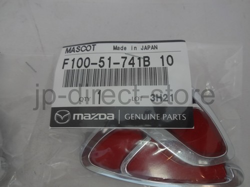 Genuine Mazda Anfini RX-7 FD3S RED Emblem Front & Rear Set OEM - Picture 2 of 6
