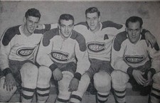 PRINT HOCKEY PICTURE MONTREAL CANADIENS BERT OLMSTEAD AND BERNARD GEOFFRION